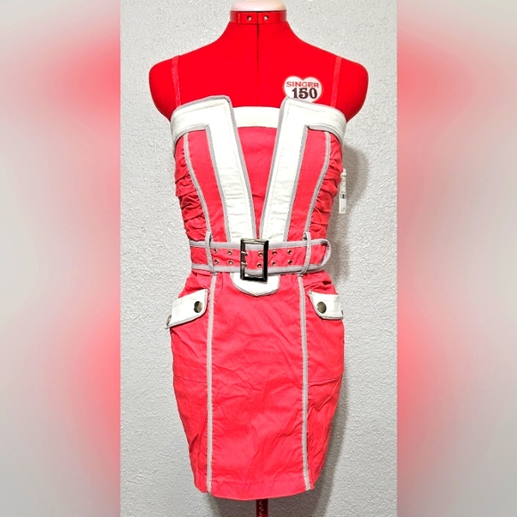 Entry Dresses & Skirts - Coral Pink with White Trim Dress